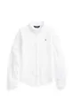 Дитяча бавовняна сорочка Polo Ralph Lauren довгий білий 313901132002