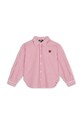 Детская хлопковая рубашка Dkny D62071.156.162 красный AW24