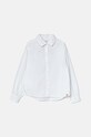 Детская хлопковая рубашка Calvin Klein Jeans длинный белый IG0IG02658.9BYH.