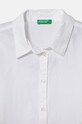 DÍVKA Dětská bavlněná košile United Colors of Benetton 5X9ZCQ03A.G.Seasonal bílá