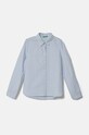United Colors of Benetton camasa de bumbac pentru copii lung albastru 5X9ZCQ03A.G.Seasonal