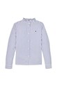 Детская хлопковая рубашка Tommy Hilfiger KG0KG08230.9BYH.104.122 голубой AW24