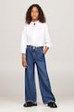 Детская хлопковая рубашка Tommy Hilfiger белый KG0KG08230.9BYH.128.176