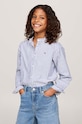 Djevojčice Dječja pamučna košulja Tommy Hilfiger KG0KG08230.9BYH.128.176 plava