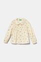United Colors of Benetton koszula sztruksowa dziecięca wzorzyste beżowy 50CYGQ02A.P.Seasonal