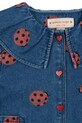 Otroška bombažna srajca Konges Sløjd MAGOT LADYBUG DENIM SHIRT GOTS modra KS102215