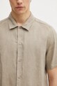 Samsoe Samsoe koszula lniana SAAVAN beżowy M24100052