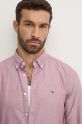 Tommy Hilfiger camicia in cotone MW0MW35769 violetto