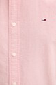 Bavlněná košile Tommy Hilfiger MW0MW35774 růžová