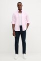 Хлопковая рубашка Tommy Hilfiger MW0MW35774 розовый SS25