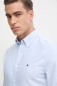 Tommy Hilfiger camicia in cotone MW0MW35774 blu