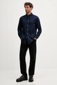 Tommy Hilfiger koszula bawełniana MW0MW35774 granatowy SS25