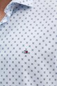 Хлопковая рубашка Tommy Hilfiger MW0MW35793 голубой AW24