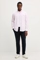 Памучна риза Tommy Hilfiger MW0MW36238 розов SS25