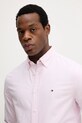 Памучна риза Tommy Hilfiger розов MW0MW36238