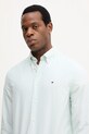 Памучна риза Tommy Hilfiger зелен MW0MW36238