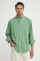 Bavlněná košile Les Deux LDM410184 zelená