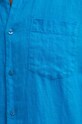 Lanena košulja Vilebrequin CAROUBIS CRSH9U10 plava