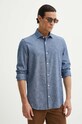 Bavlněná košile Marc O'Polo M26720442256 modrá