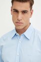 BOSS Orange koszula bawełniana 50518304 niebieski