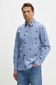 Бавовняна сорочка PS Paul Smith блакитний M2R.614P.N22109