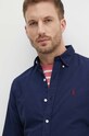 Bavlnená košeľa Polo Ralph Lauren 710767828 tmavomodrá