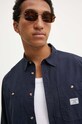 Хлопковая рубашка Guess Jeans M4YH37.WGCF1 тёмно-синий
