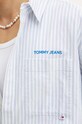 Bavlnená košeľa Tommy Jeans DM0DM19526 modrá AW24