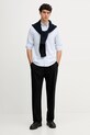 United Colors of Benetton koszula bawełniana 5FGBUQ04C niebieski AW25