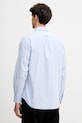 Одяг Бавовняна сорочка United Colors of Benetton 5FGBUQ04C блакитний
