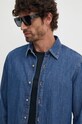 United Colors of Benetton camasa jeans albastru 5FV6UQ001