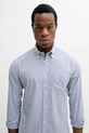 United Colors of Benetton camasa din bumbac albastru 52MCUQ04B