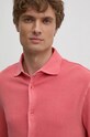 Хлопковая рубашка United Colors of Benetton 5WMYUQ052 розовый AW24
