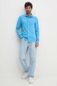 Îmbrăcăminte United Colors of Benetton camasa din bumbac 5WMYUQ052 albastru