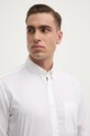 United Colors of Benetton cămașă din bumbac 5KQRUQ04B alb