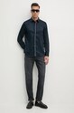 Хлопковая рубашка Armani Exchange 6DZC27.ZNZRZ тёмно-синий AW24