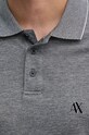 Armani Exchange polo de bumbac 6DZFJP.ZJM5Z gri