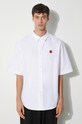 Bavlnená košeľa Kenzo Boke Flower Crest Shortsleeve Shirt biela FE65CH1239LO.01