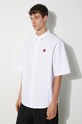 Bavlnená košeľa Kenzo Boke Flower Crest Shortsleeve Shirt FE65CH1239LO.01 biela