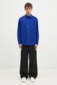 Памучна риза Wood Wood Nico Shirt син 12435300.1189