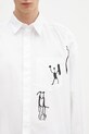 Bavlněná košile Wood Wood Rofus Oversized Print Shirt bílá 12435315.1226