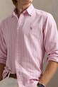 Bavlněná košile Polo Ralph Lauren růžová 710928918