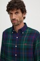 Βαμβακερό πουκάμισο Polo Ralph Lauren 710953351 πράσινο