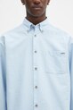 Бавовняна сорочка A.P.C. Chemise Mateo Logo блакитний COHAH.H12599