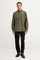 A.P.C. koszula bawełniana Chemise Mateo Logo COHAH.H12599 zielony AW25