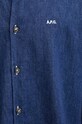 A.P.C. camasa jeans chemise mathias logo COHAL.H12586 bleumarin AW24