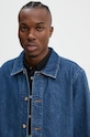 A.P.C. koszula jeansowa veste kerlouan logo granatowy COHTD.H03205