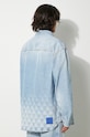 Одежда Джинсовая куртка Marcelo Burlon Laser Cross Dnm Overshirt CMYE01GF24DEN0014034 голубой
