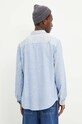 Desigual koszula z domieszką lnu ANDRES niebieski 24WMCW15