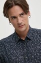 HUGO koszula bawełniana granatowy 50524836